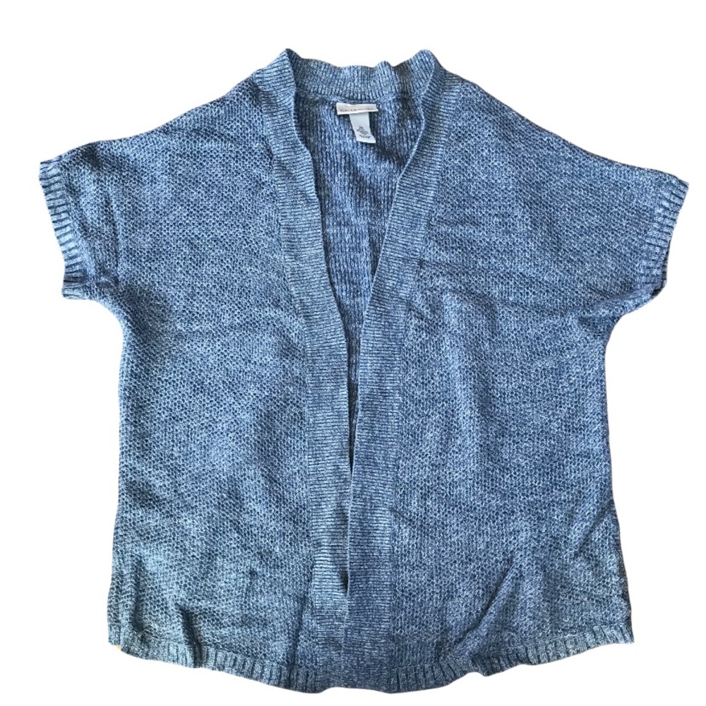 Blue knit cardigan 0X shrug sweater